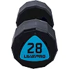 Гантелі професійні
 з поліуретановим покриттям LiveUp LP8003-28 2шт по 28кг