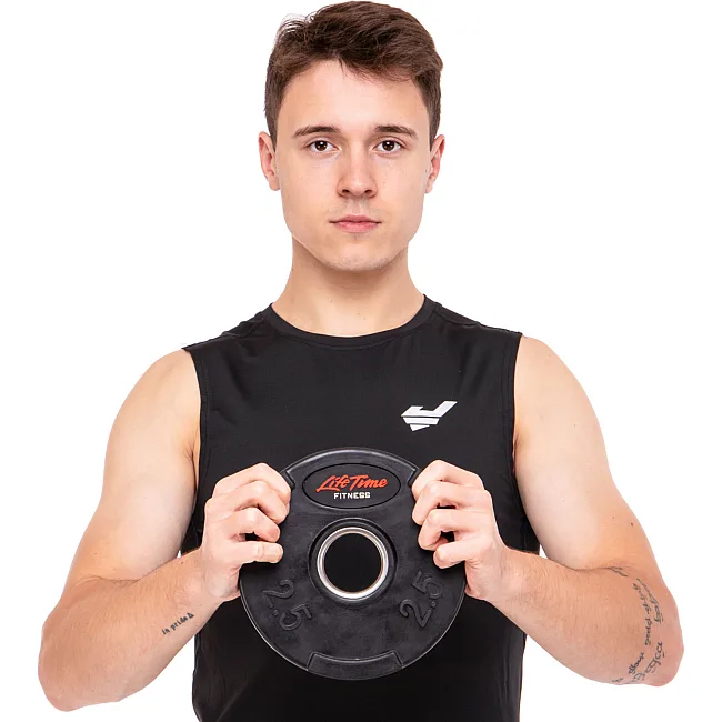 Млинець для штанги гумовий
 LIFE FITNESS SC-80154B-2_5 51мм 2,5 кг