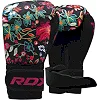 Боксерские перчатки RDX FL-3 FLORAL BLACK (капа в комплекте)