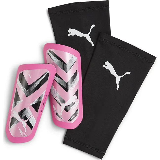 Щитки футбольні дитячі PUMA ULTRA Light Sleeve рожевий L (зріст 155-175 см)
