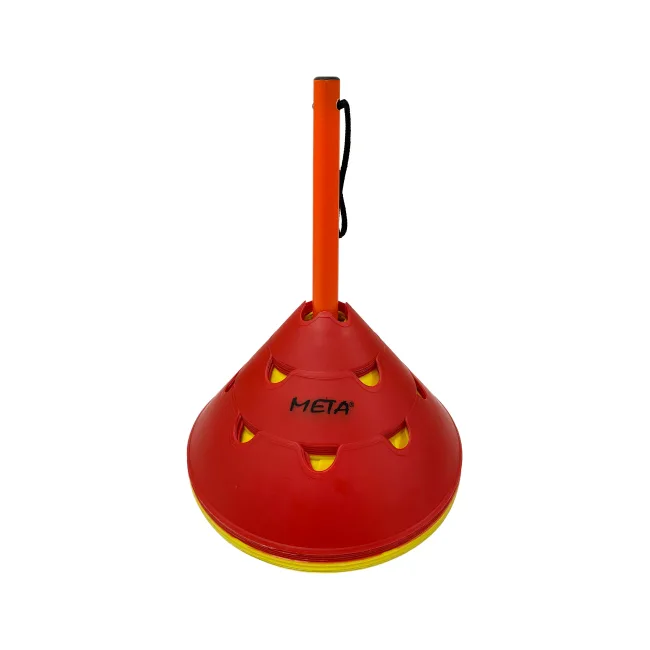 Набір універсальних великих фішок META Jumbo Cone Pro Set of 10 pcs жовтий, червоний 15х30 см
