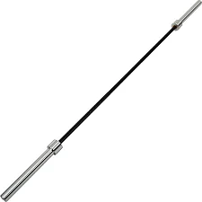 Гриф прямий для тягової станції хромований Олімпійський Texas Deadlift Bar LiveUp LP8371 довжина 2,3м гриф ø50мм хром-чорний
