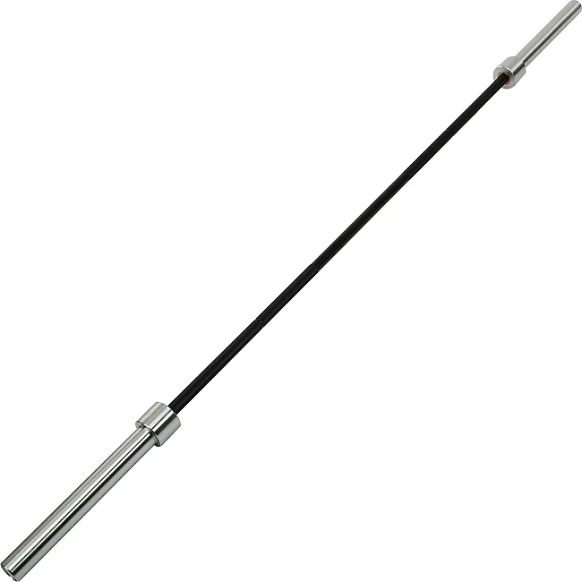 Гриф прямий для тягової станції хромований Олімпійський Texas Deadlift Bar LiveUp LP8371 довжина 2,3м гриф ø50мм хром-чорний