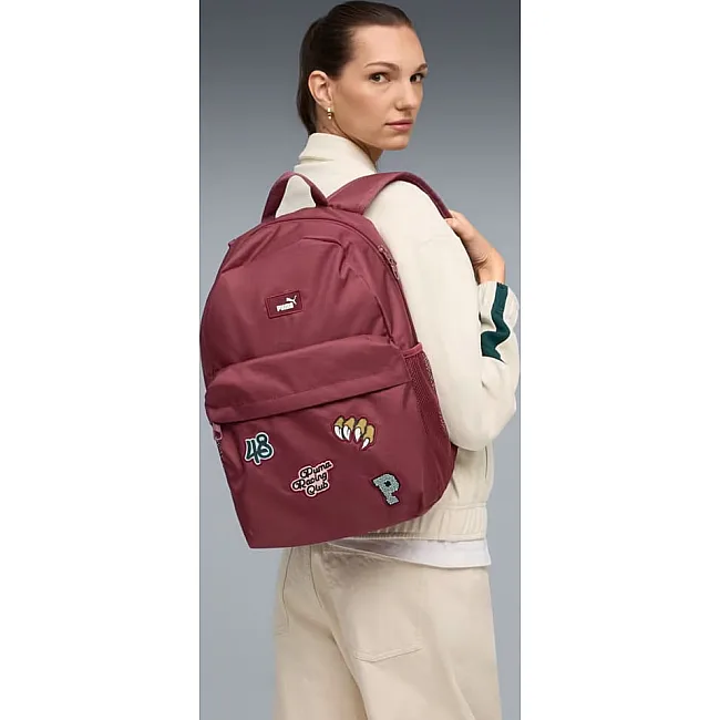 Детский рюкзак Puma PHASE PATCH Backpack 20L бордовый 44 х 38 х 14 см