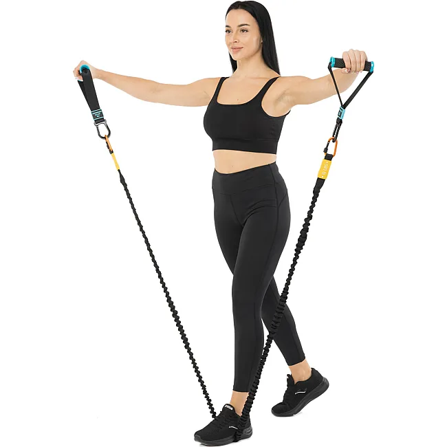 Ручки з карабінами для еспандерів резинок та тренажерів FIT HOOK
 LiveUp LP8706 2шт