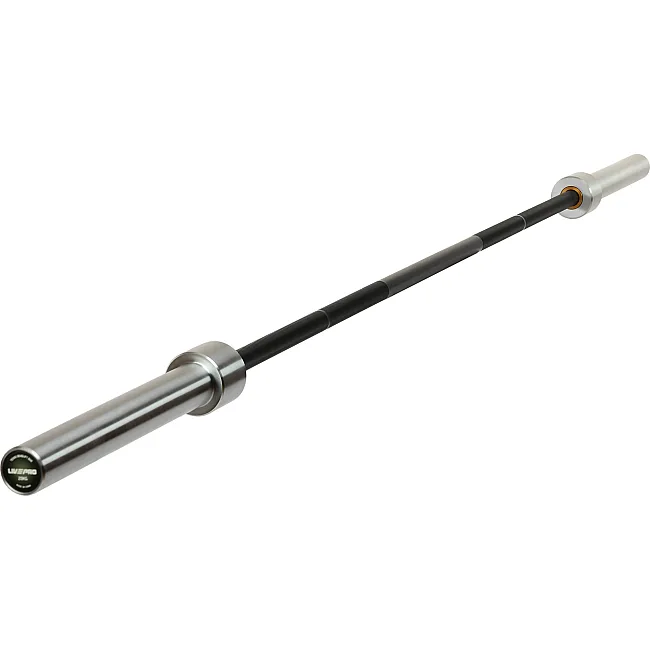 Гриф прямий для тягової станції хромований Олімпійський Texas Deadlift Bar LiveUp LP8371 довжина 2,3м гриф ø50мм хром-чорний