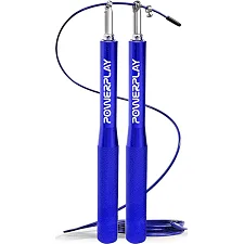 Скакалка скоростная на подшипниках алюминиевая PowerPlay 4207 Elite Jump Rope Синяя (3m.)