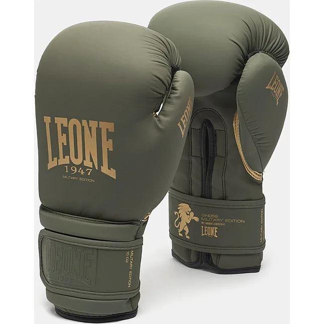 Боксерські рукавиці Leone GN059G MILITARY EDITION Green (капу в комплекті)