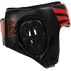 Шлем для бокса открытый
 кожаный FISTRAGE RAGE VL-6369 (Черный-красный)
