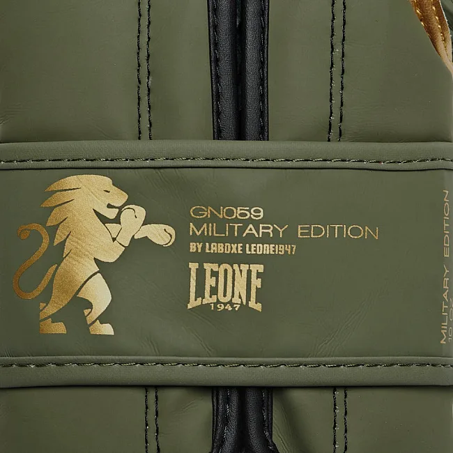 Боксерські рукавиці Leone GN059G MILITARY EDITION Green (капу в комплекті)