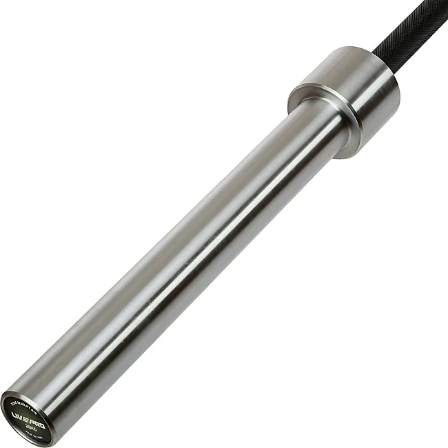 Гриф прямий для тягової станції хромований Олімпійський Texas Deadlift Bar LiveUp LP8371 довжина 2,3м гриф ø50мм хром-чорний