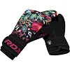 Боксерские перчатки RDX FL-3 FLORAL BLACK (капа в комплекте)