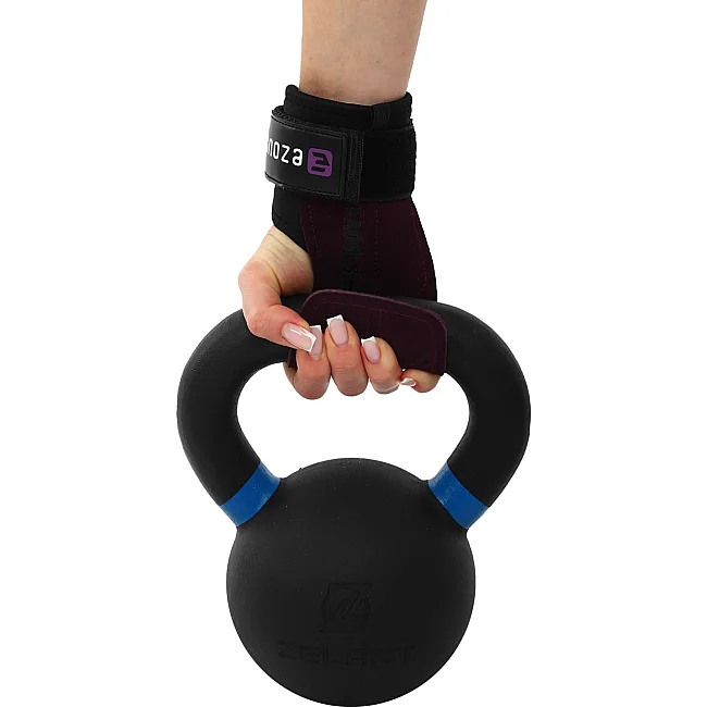 Накладки для подтягивания и тяги POWER GRASP PRO EZOUS D-16 2шт (Черный-фиолетовый)