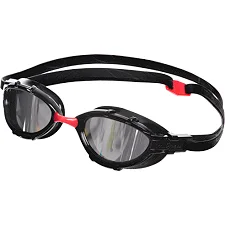Очки для плавания взрослые MADWAVE TRIATHLON Mirror M042705 (Черный-красный)