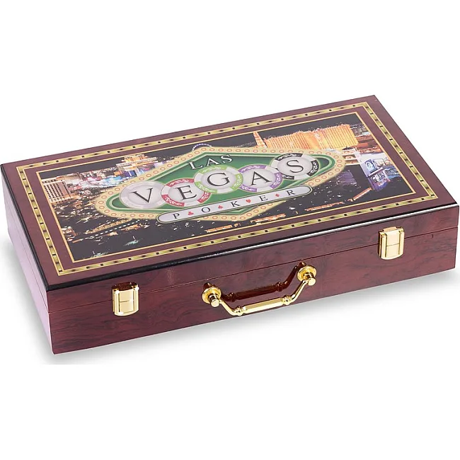 Набор для покера в деревянном кейсе Poker game set SP-SPORT
 W300N 300 фишек