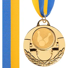 Медаль спортивная с лентой тематическая SP-SPORT AIM Боулинг C-4846-0006 ø5см (Золотой)