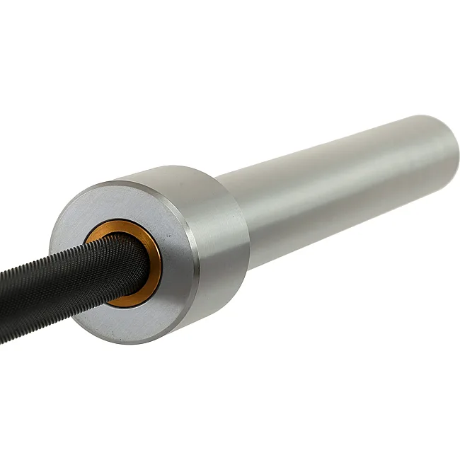 Гриф прямий для тягової станції хромований Олімпійський Texas Deadlift Bar LiveUp LP8371 довжина 2,3м гриф ø50мм хром-чорний