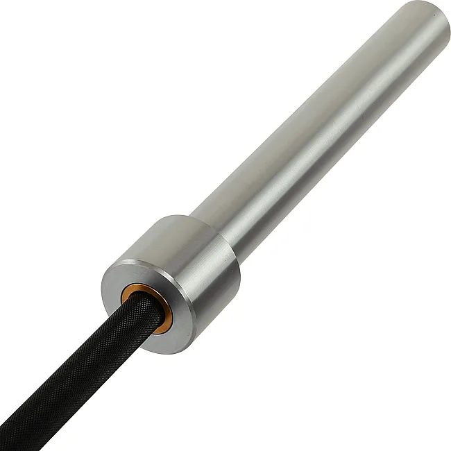 Гриф прямий для тягової станції хромований Олімпійський Texas Deadlift Bar LiveUp LP8371 довжина 2,3м гриф ø50мм хром-чорний