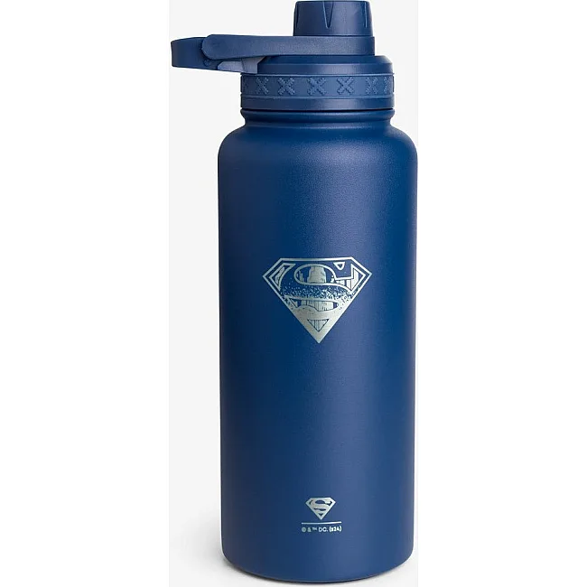 Бутылка для воды металлическая с двойной вакуумной изоляцией Bohtal Insulated Bottle 960 ml/32 oz Blue Superman