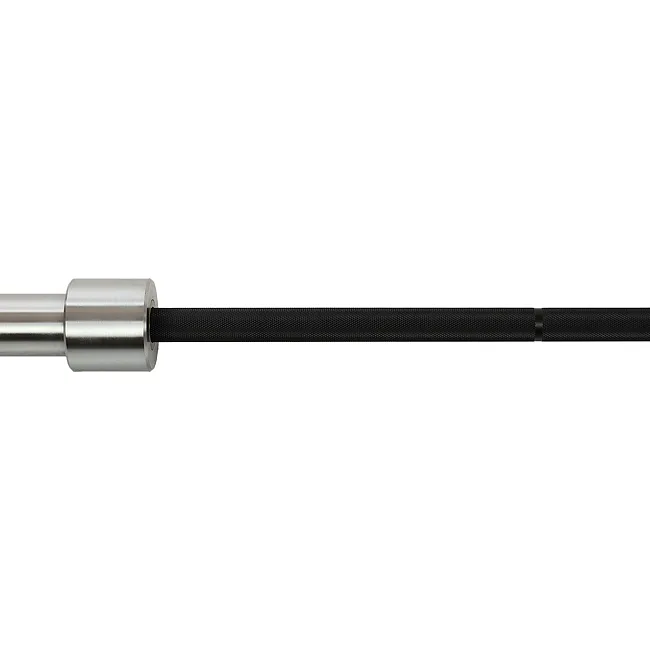 Гриф прямий для тягової станції хромований Олімпійський Texas Deadlift Bar LiveUp LP8371 довжина 2,3м гриф ø50мм хром-чорний