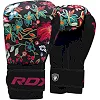 Боксерские перчатки RDX FL-3 FLORAL BLACK (капа в комплекте)