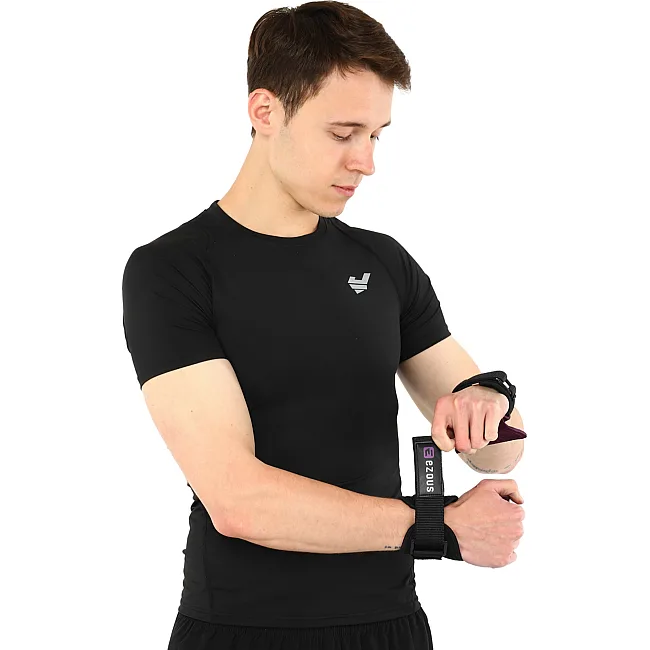 Накладки для подтягивания и тяги POWER GRASP PRO EZOUS D-16 2шт (Черный-фиолетовый)