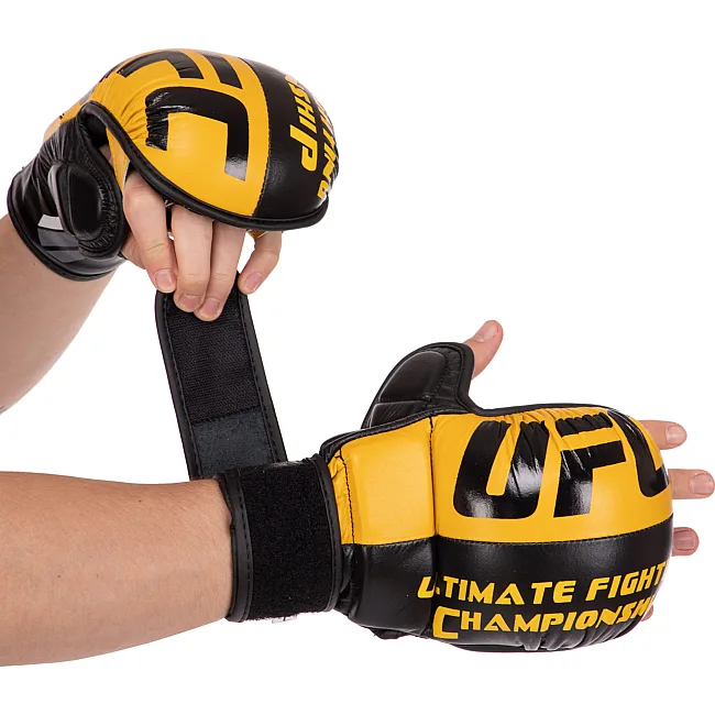 Перчатки Крабы спаринговые для MMA UFC
 BO-0554 (Желтый)