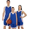 Баскетбольная форма майка и шорты LIDONG L044 3XS-6XL (Синий-белый)