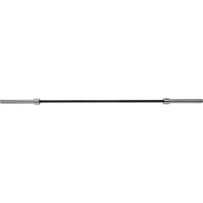 Гриф прямий для тягової станції хромований Олімпійський Texas Deadlift Bar LiveUp LP8371 довжина 2,3м гриф ø50мм хром-чорний
