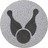 Жетон-наклейка на медаль на кубок ø25мм SP-SPORT Боулінг 25-0006 (Срібний)