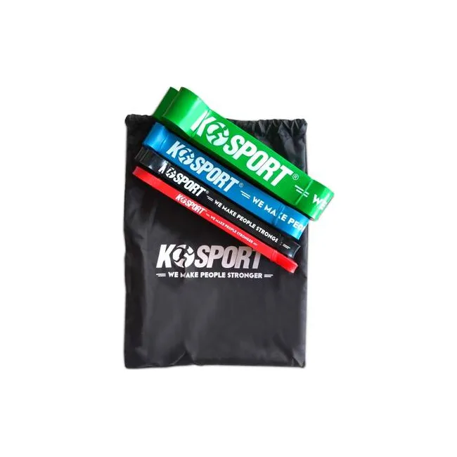 Набор лент-эспандеров для упражнений K-SPORT Power Band KIT 4 GUM разноцветные