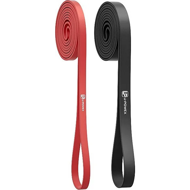 Резиновые петли для тренировок U-POWEX UP_1072 набор 2шт. Red/Black (4,5-27kg)