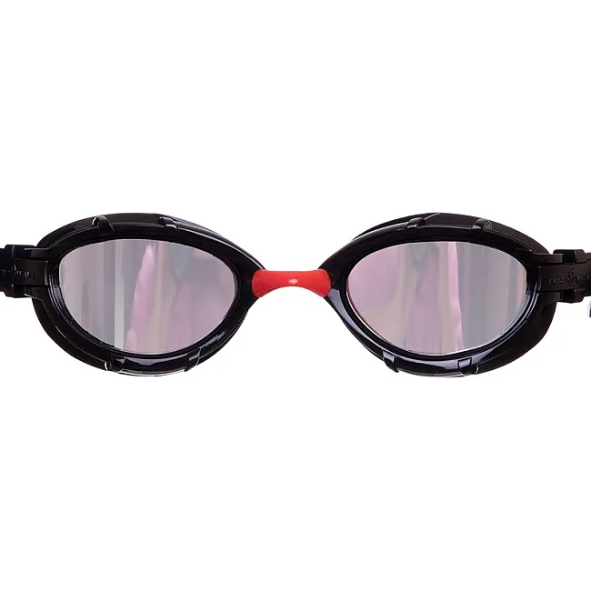 Очки для плавания взрослые
 MADWAVE
 TRIATHLON Mirror M042705 (Черный-красный)