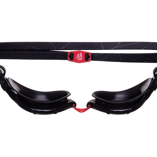 Очки для плавания взрослые
 MADWAVE
 TRIATHLON Mirror M042705 (Черный-красный)