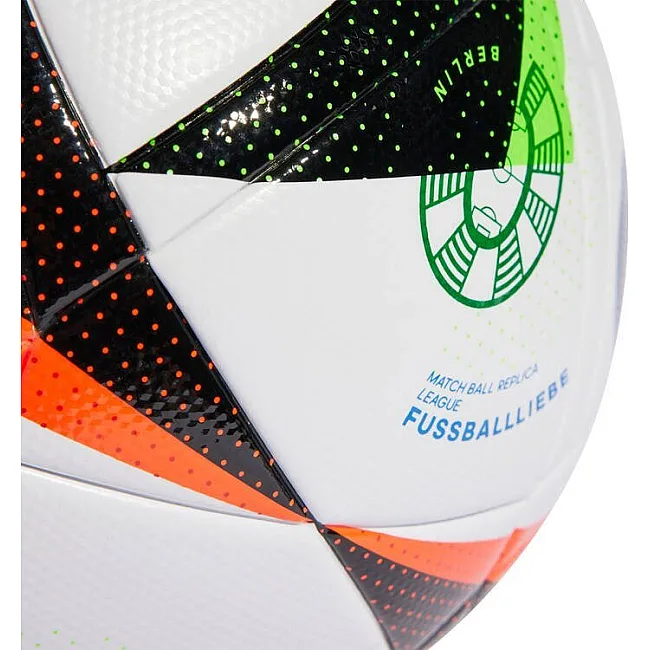 М'яч футбольний Adidas Euro24 Fussballiebe League IN9367 розмір 5, біло-чорний