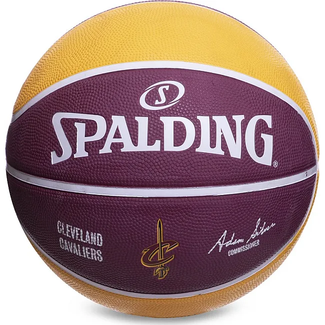 Баскетбольный мяч резиновый SPALDING NBA Team CLAVELAND CAVA 83504Z №7