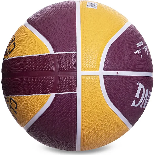 Баскетбольный мяч резиновый SPALDING NBA Team CLAVELAND CAVA 83504Z №7