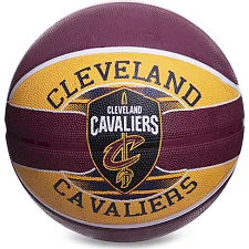 Баскетбольный мяч резиновый SPALDING NBA Team CLAVELAND CAVA 83504Z №7