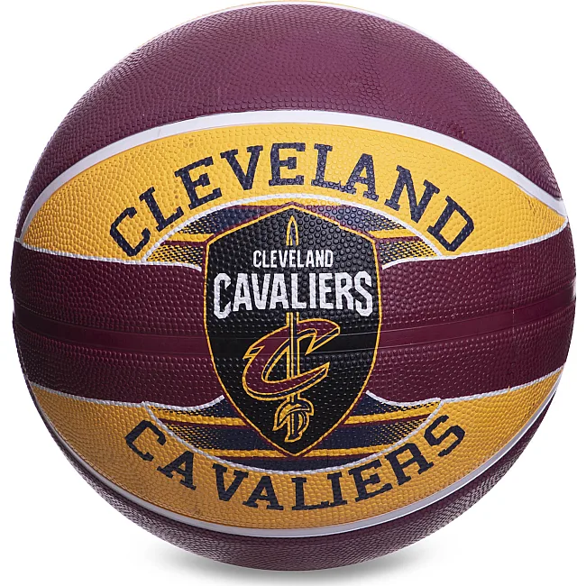 Баскетбольный мяч резиновый SPALDING NBA Team CLAVELAND CAVA 83504Z №7