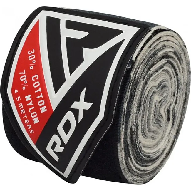 Бинты для бокса RDX Fibra Gray Camo (4,5м)