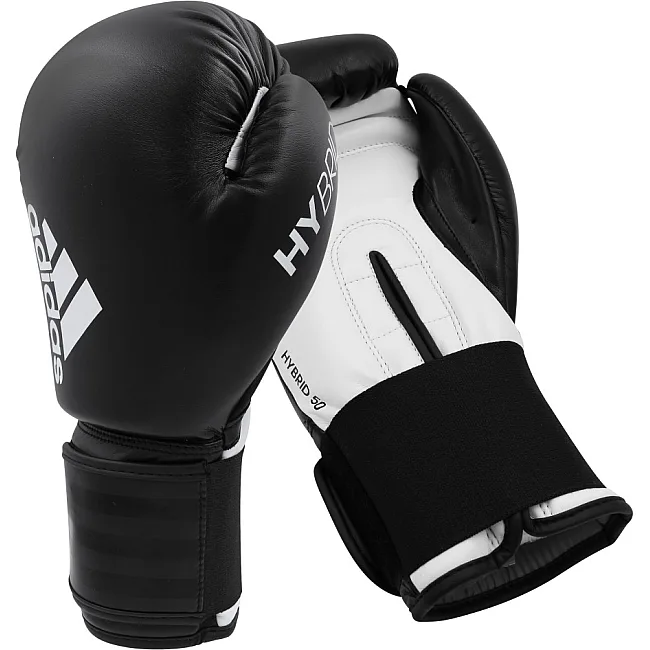 Рукавиці боксерські Adidas Hybrid 50 (чорно-білий, ADIH50)