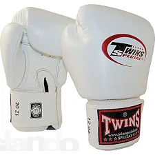 Рукавиці для боксу шкіра Twins Premium Leather White