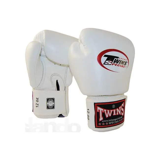 Рукавиці для боксу шкіра Twins Premium Leather White