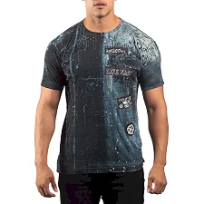 Футболка мужская AFFLICTION Brixton Metal Aegean Blue