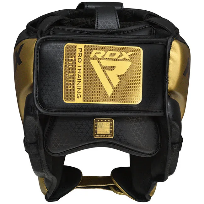 Шлем для бокса RDX L1 Mark Pro Cheek Boxing Training Golden