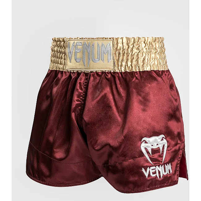 Шорты для Муай Тай VENUM Muay Thaï Short Classic Burgundy Gold White