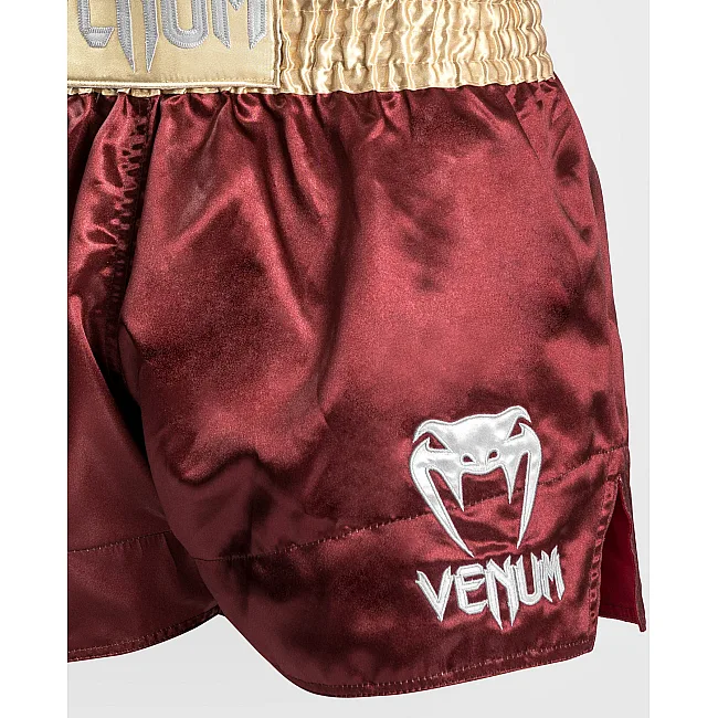Шорты для Муай Тай VENUM Muay Thaï Short Classic Burgundy Gold White