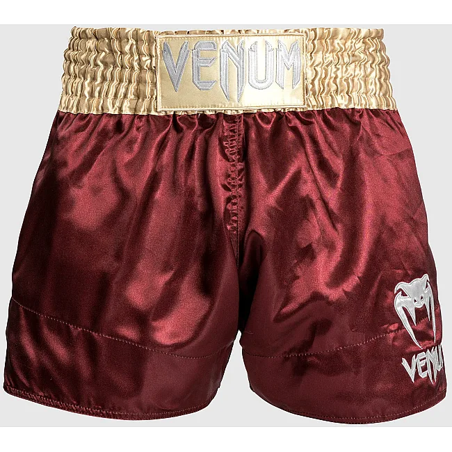 Шорты для Муай Тай VENUM Muay Thaï Short Classic Burgundy Gold White