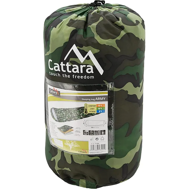 Спальный мешок (спальник) CATTARA "ARMY" 13404 Камуфляж 5-15°C