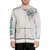 Толстовка AFFLICTION Awakening Light Reversible Zip Off White Black